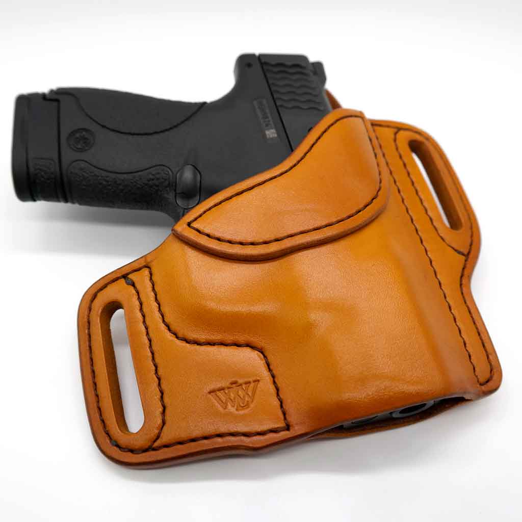 Saddle Mate Leather Universal Gun Holster and Holder, Brown 